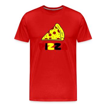 pizza - T-shirt bio Premium Homme - rouge - Devant - Damien (186cm)