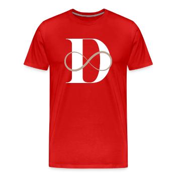 Letter of infinity - Men's Premium Organic T-Shirt - red - Front - Damien (186cm)