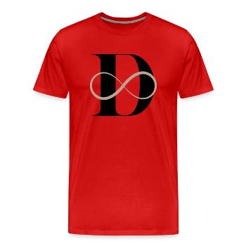 Letter of infinity - Men's Premium Organic T-Shirt - red - Front - Damien (186cm)