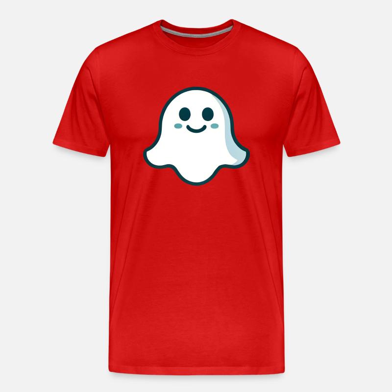 Gespenst türkis - Männer Premium Bio T-Shirt - Rot