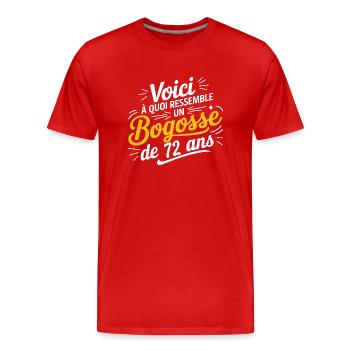 Der 72-jährige Bogosse - Männer Premium Bio T-Shirt - Rot - Vorne - Damien (186cm)