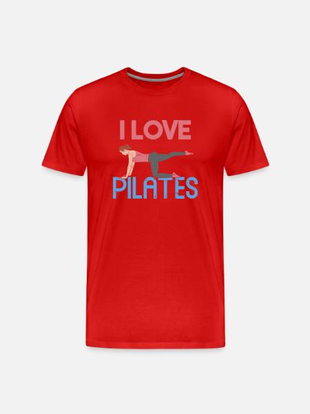 I love Pilates Gift - Men's Premium Organic T-Shirt - red