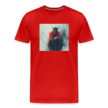 Diable - T-shirt bio Premium Homme - rouge - Devant - Damien (186cm)
