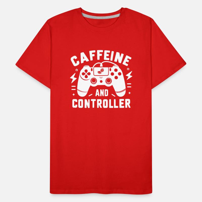 Koffein und Controller Männer Premium Bio T-Shirt