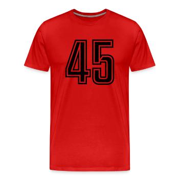 45 - T-shirt bio Premium Homme - rouge - Devant - Damien (186cm)