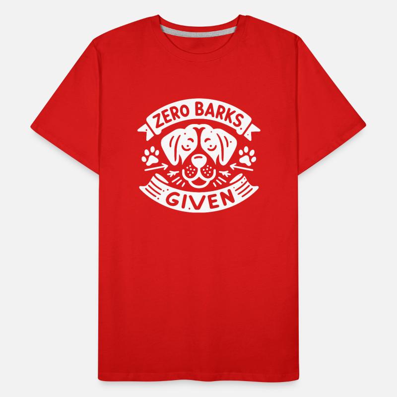 Zero Barks Given Men's Premium Organic T-Shirt