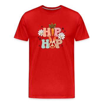 Ostern Osterhase Ostern Ostern Sonntag Osterei Frühling - Männer Premium Bio T-Shirt - Rot - Vorne - Damien (186cm)