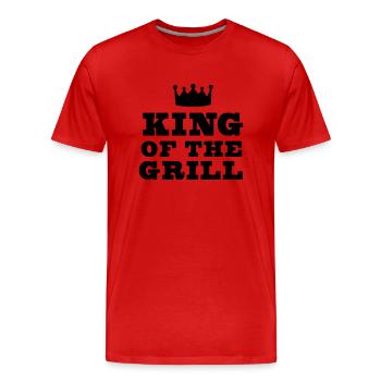 king of the grill - Men's Premium Organic T-Shirt - red - Front - Damien (186cm)