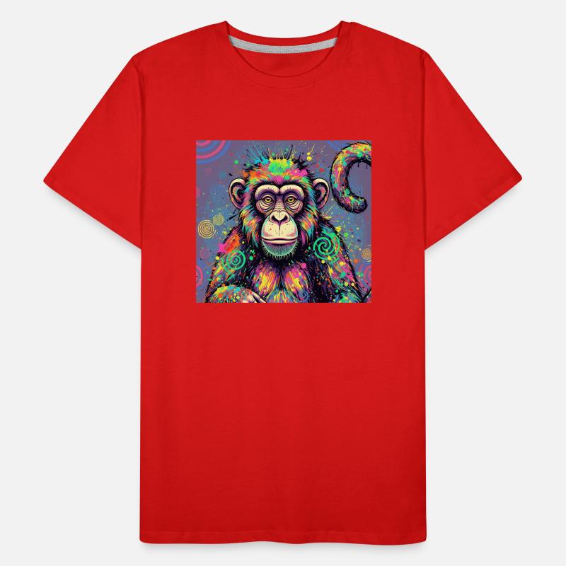 Psychedelic Monkey Design Men's Premium Organic T-Shirt