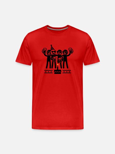 Birthday Team - Men's Premium Organic T-Shirt - red