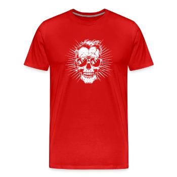 skull sonnenbrille - Männer Premium Bio T-Shirt - Rot - Vorne - Damien (186cm)