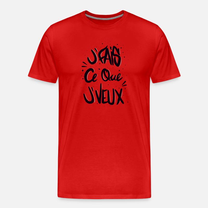 Ich mache, was ich will - Männer Premium Bio T-Shirt - Rot