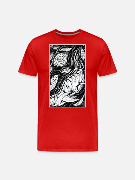 Dämonenfuchs - Männer Premium Bio T-Shirt - Rot