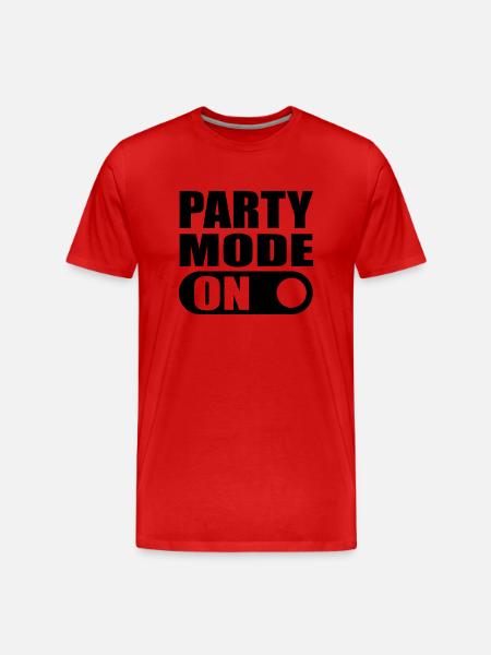 party mode on - Men's Premium Organic T-Shirt - red