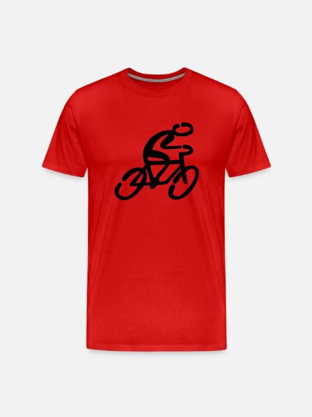 Cyclists Bicycle - Men's Premium Organic T-Shirt - red