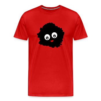 Peluche peluche Pompon peluche de laine - T-shirt bio Premium Homme - rouge - Devant - Damien (186cm)
