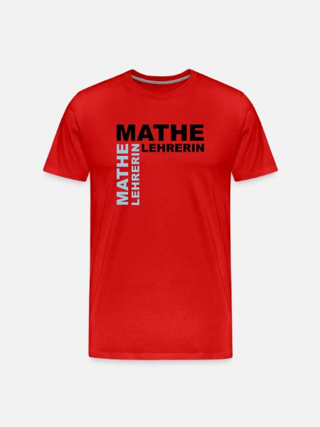 Mathe Lehrerin - V2 - Männer Premium Bio T-Shirt - Rot