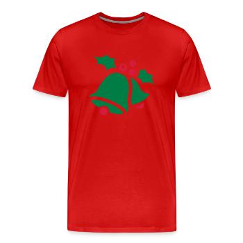 Weihnachten Glocken - Männer Premium Bio T-Shirt - Rot - Vorne - Damien (186cm)