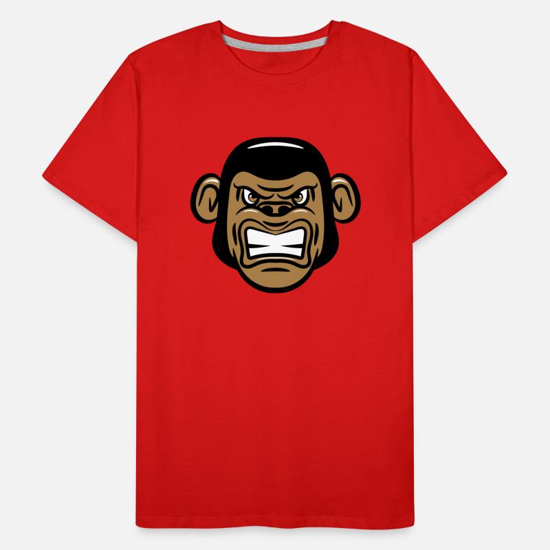 monkey angry evil Men's Premium Organic T-Shirt