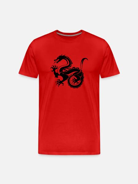 Dragon - Men's Premium Organic T-Shirt - red