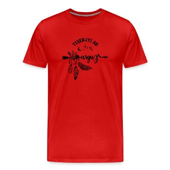 Laisse-moi rêver - T-shirt bio Premium Homme - rouge - Devant - Damien (186cm)