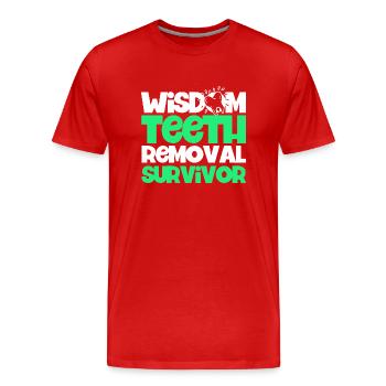 Weisheitszähne Weisheitszahn Patient Zahnarzt - Männer Premium Bio T-Shirt - Rot - Vorne - Damien (186cm)