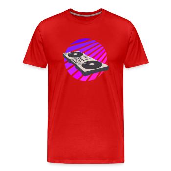 DJ Mischpult SunSet Mixer - Männer Premium Bio T-Shirt - Rot - Vorne - Damien (186cm)