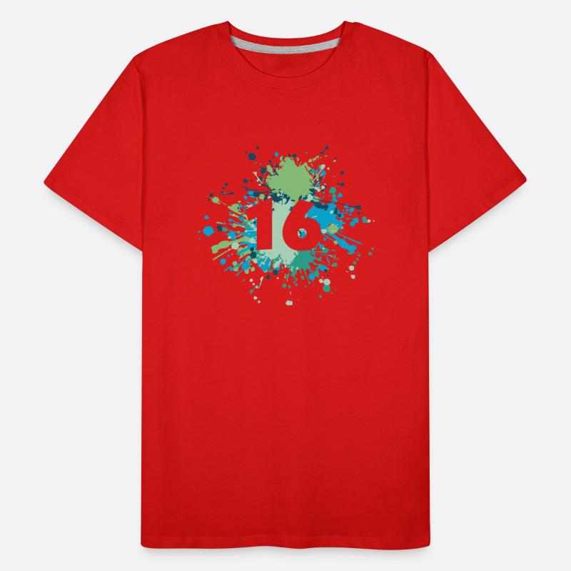 Splash couleur numéro 16 T-shirt bio Premium Homme