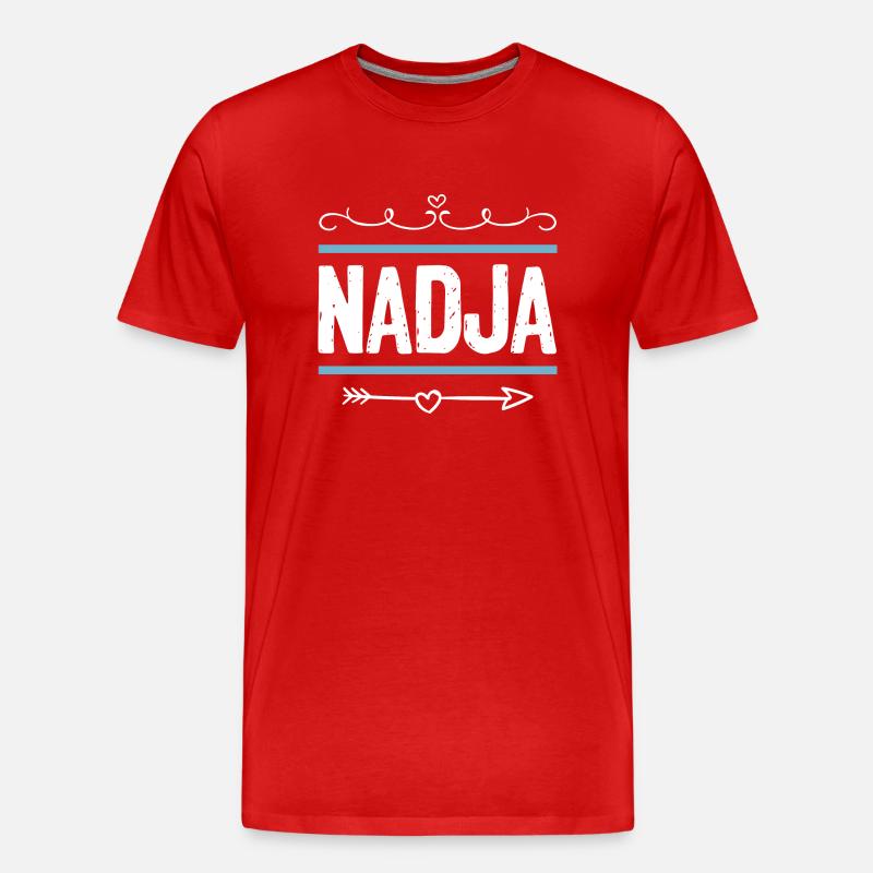 Nadja - Männer Premium Bio T-Shirt - Rot