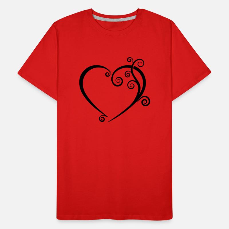 Open Heart - conception créative du cœur T-shirt bio Premium Homme