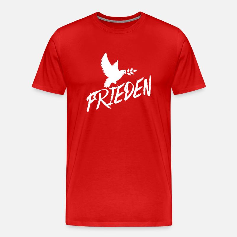 Frieden - Männer Premium Bio T-Shirt - Rot