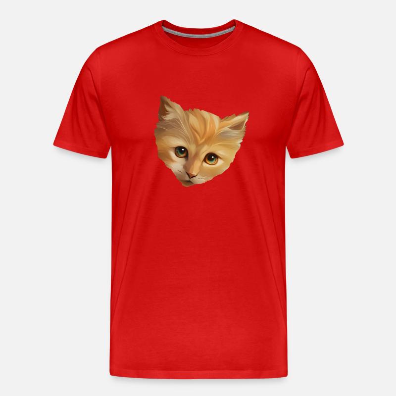 Kätzchen - Männer Premium Bio T-Shirt - Rot