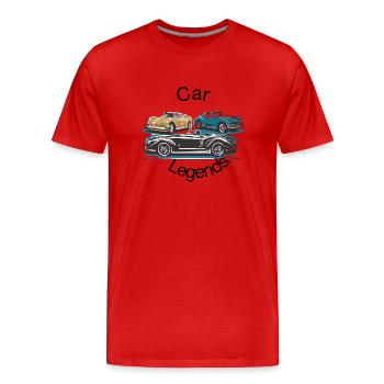 Car legends - Männer Premium Bio T-Shirt - Rot - Vorne - Damien (186cm)