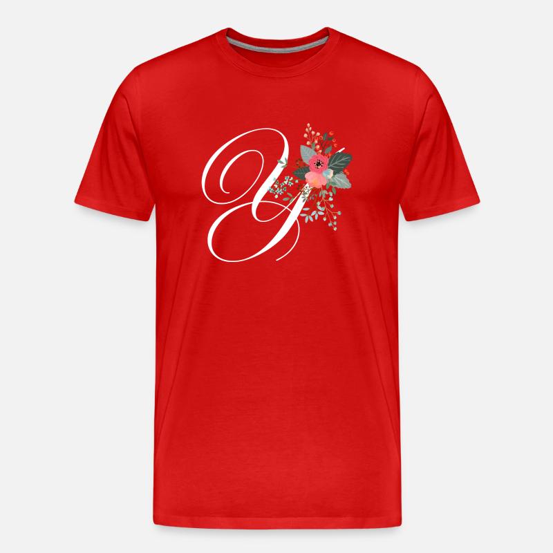 Brief in voller Blüte - Männer Premium Bio T-Shirt - Rot