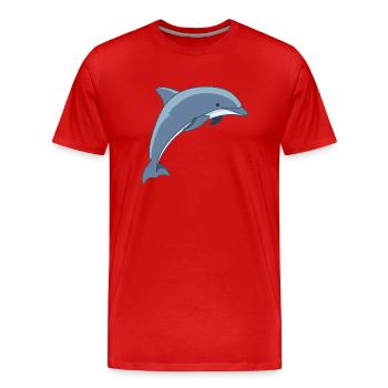 Meerestiere - Männer Premium Bio T-Shirt - Rot - Vorne - Damien (186cm)