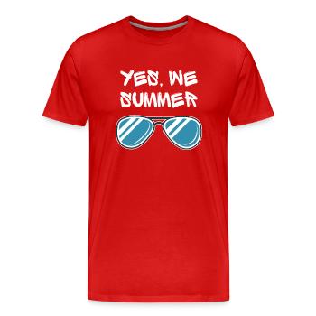 Yes we summer ! Style unique original - T-shirt bio Premium Homme - rouge - Devant - Damien (186cm)