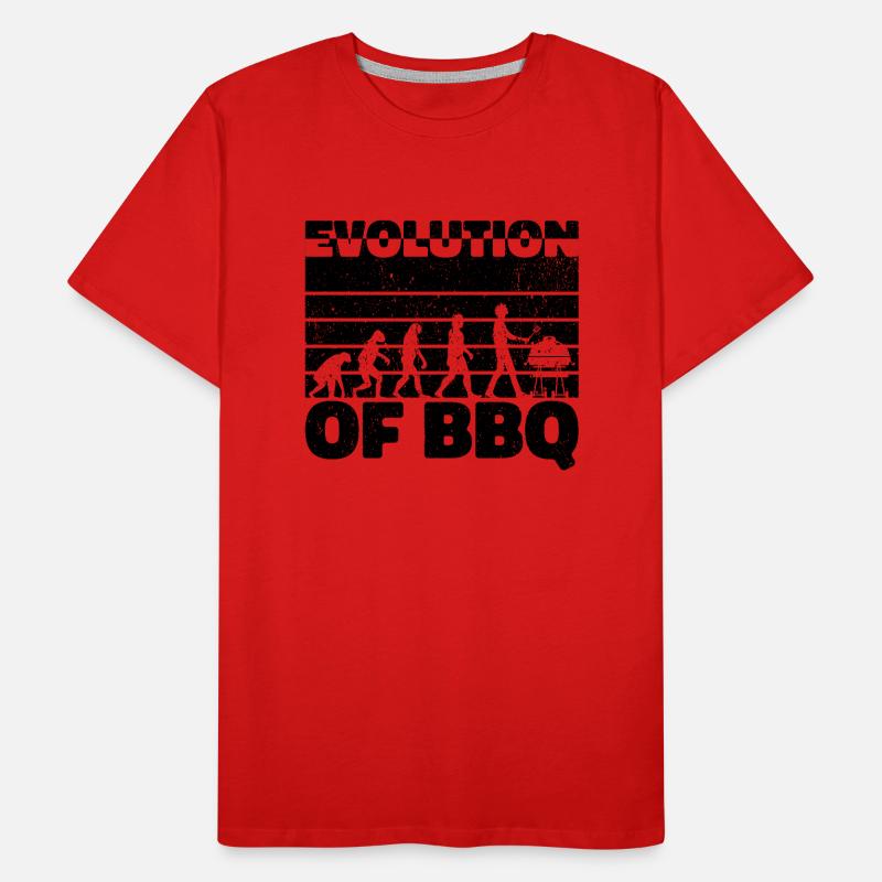 Evolution Of BBQ - Grill Delight Gift Men's Premium Organic T-Shirt