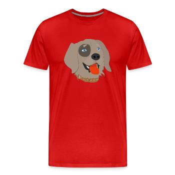Mein bester Freund! - Männer Premium Bio T-Shirt - Rot - Vorne - Damien (186cm)
