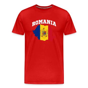 Balkan Rumänien Volk Reise Urlaub Rumäne - Männer Premium Bio T-Shirt - Rot - Vorne - Damien (186cm)