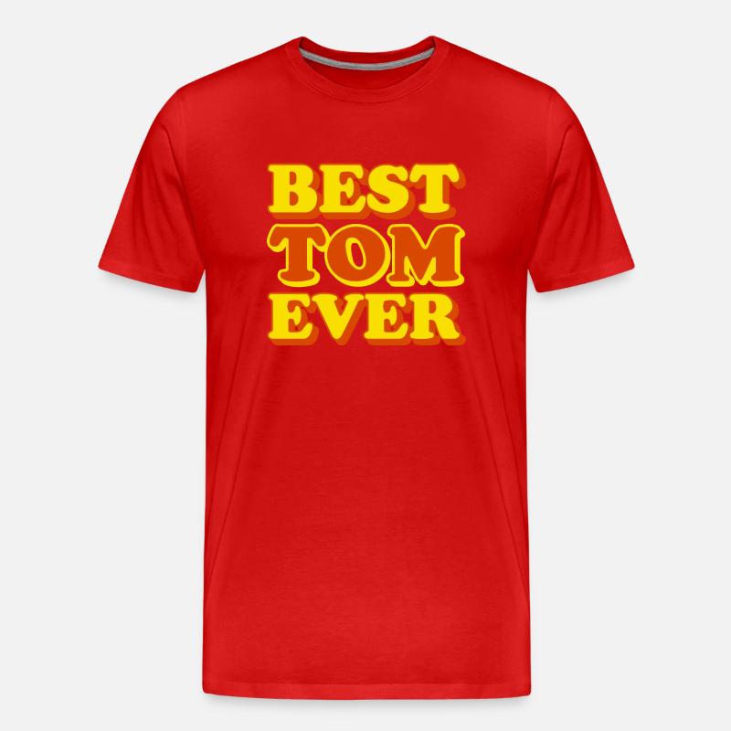 Tom Vorname Lustiges Geschenk - Männer Premium Bio T-Shirt - Rot