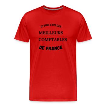 Buchhalter - Wirtschaft - Buchhaltung - Männer Premium Bio T-Shirt - Rot - Vorne - Damien (186cm)