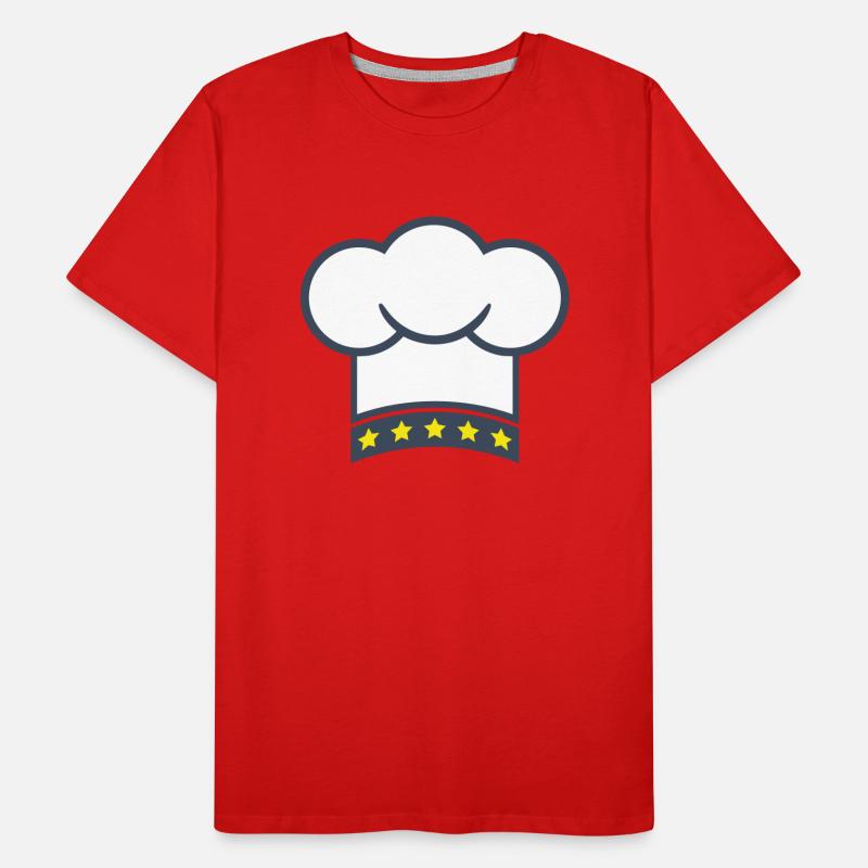 5 Star Chef's Hat Kitchen Master Chef Cool Men's Premium Organic T-Shirt