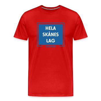 The whole Skåne team Vellinge Malmö - Men's Premium Organic T-Shirt - red - Front - Damien (186cm)