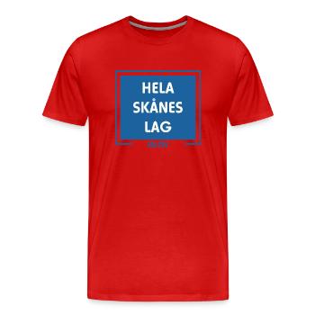 Hela Skånes Lag Eslöv Malmö - Men's Premium Organic T-Shirt - red - Front - Damien (186cm)