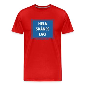 The whole Skåne team Staffanstorp Malmö - Men's Premium Organic T-Shirt - red - Front - Damien (186cm)