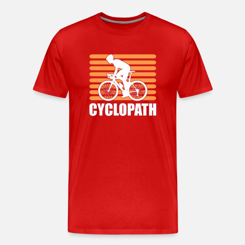 Cyclopath Biker Radfahrer - Männer Premium Bio T-Shirt - Rot
