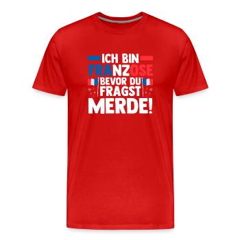 Franzose Französisch Frankreich - Männer Premium Bio T-Shirt - Rot - Vorne - Damien (186cm)