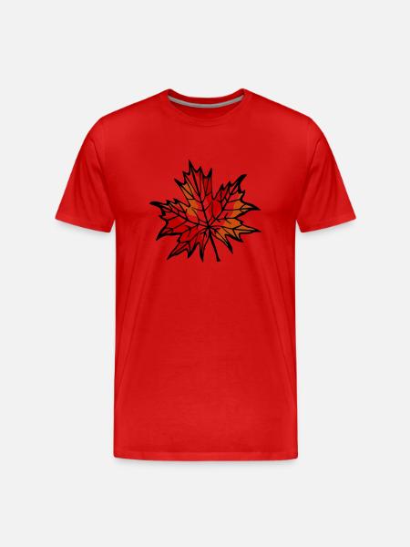 Autumn Leaf 1 - Men's Premium Organic T-Shirt - red
