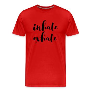 Yoga Méditation Spa Namaste - T-shirt bio Premium Homme - rouge - Devant - Damien (186cm)