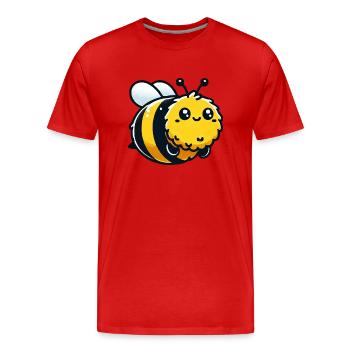 hummel biene - Männer Premium Bio T-Shirt - Rot - Vorne - Damien (186cm)